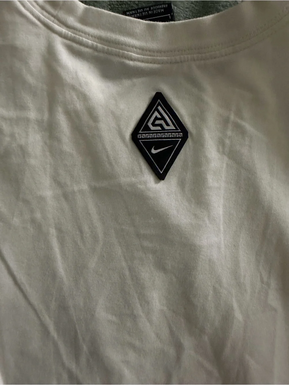 Nike White Short Sleeve Tee with Black 